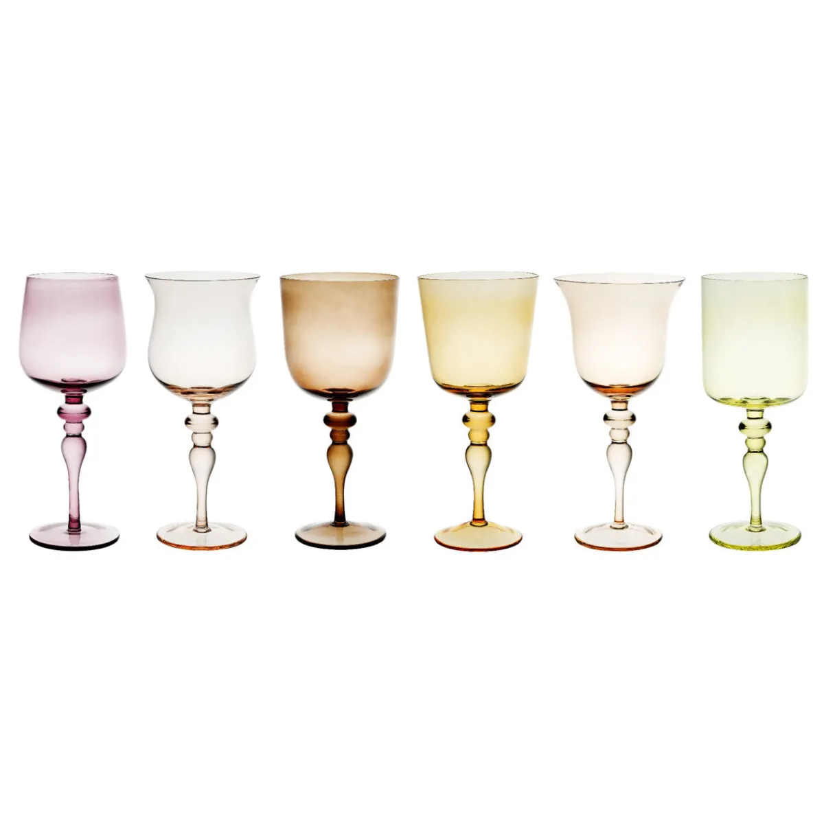 set__calici_stelo_lavorat_0-1.webp Bitossi Home Set 6 Calici Stelo Lavorato Forme Assortite- Bicchieri